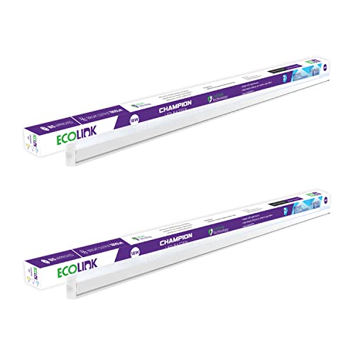 Ecolink 18-Watt Polycarbonate Batten (Warm White Pack Of 2), B22, Led