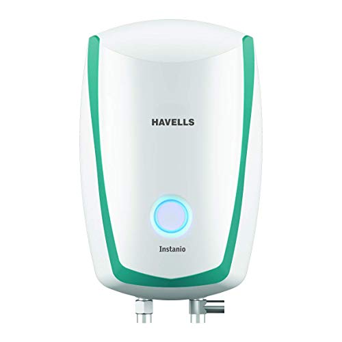 Havells Instanio 10 L Storage Water Heater, Abs Body, 2000 W, 4 Star, With Free Flexi Pipe, Warranty: 7 Yr On Inn. Container; 4 Yr On Heating Element; 2 Yr Compre (White Blue) Wall | 1 Count