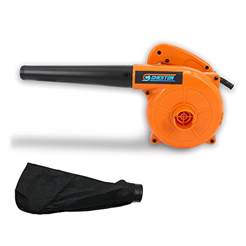 Cheston 600W Air Blower For Home | Speed 17000 R/Min | Multi-Utility Machine For Cleaning Dust | For Computer Electronics Ac With Vacuum & Dust Bag (Orange)