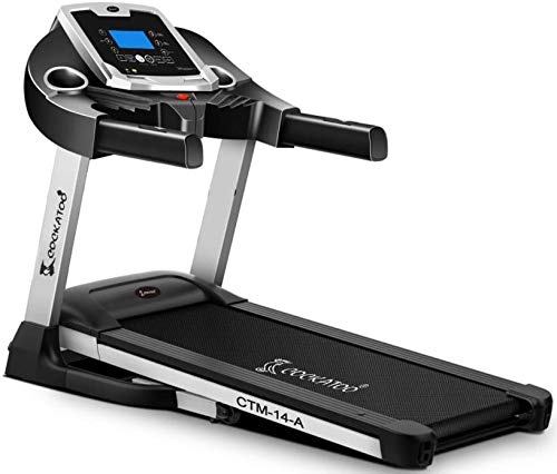 Cockatoo Ctm14A 2.5Hp (5Hp Peak) Dc Motorized Treadmill For Home With Auto Incline, Max Speed 16Km/Hr, Max User Weight 110 Kg(Free Installation Assistance)
