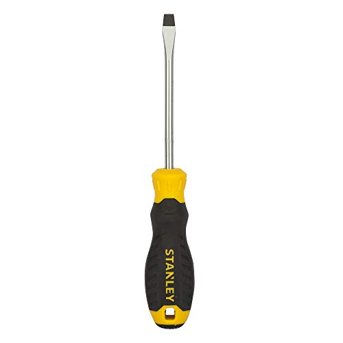 Stanley Stmt60826-8 Cushion Grip Slotted Standard Screwdriver 6.5 Mm X 100 Mm Black And Yellow