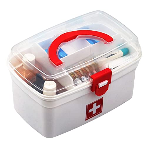 Primelife Plastic Rectangular Medicine Box, Medical Box, First Aid Box, Multi Purpose Box, Multi Utility Storage With Handle