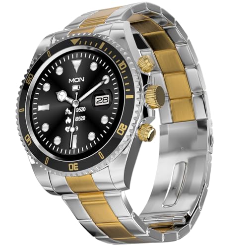 Fire-Boltt Avalanche Luxury Stainless Steel Smart Watch, Bluetooth Calling With 1.28” Hd Display, 2 Button Pushers, Voice Assistance, Multiple Sports Modes, Health Suite, Ip67 Resistance. (Multicolor)