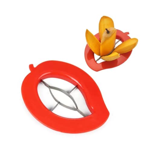 Suzec Plastic & Stainless Steel Apple Cutter Manual Fruit Slicer Devider For Kitchen Use (Red) – Colors May Vary