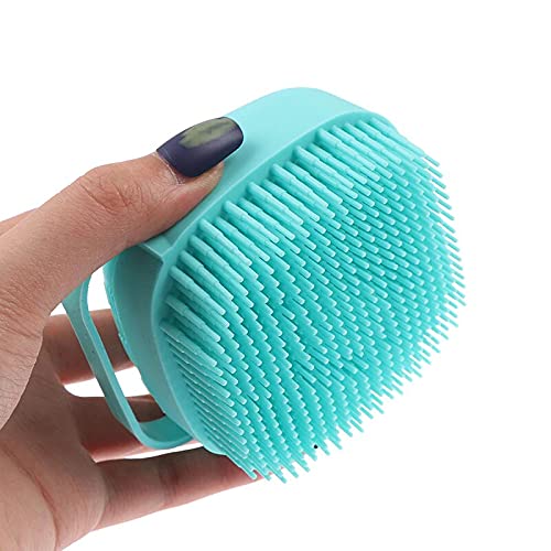 Glun Multi-Colors Silicone Bath Body Brush Shower Scrubber, Mud & Dirt Remover With Shower Gel Dispenser Soft Massager With Non-Toxic Brushes (Random Colors)