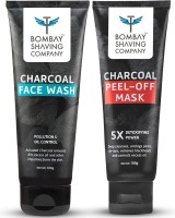 BOMBAY SHAVING COMPANY Charcoal Face Wash & Peel off Face Mask Combo for Men | Brightens Skin(2 Items in the set)