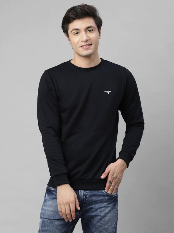 Reya Full Sleeve Solid Men Sweatshirt