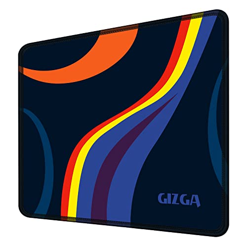 Gizga Essentials (25Cm X 21Cm Gaming Mouse Pad For Laptop Desk Mat, Computer Mouse Pad With Smooth Mouse Control, Mercerized Surface, Antifray Stitched Embroidery Edges, Anti-Slip Rubber Base