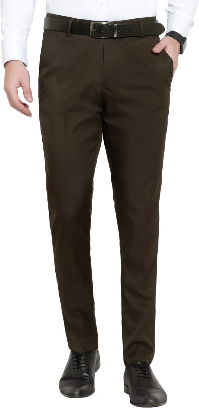 Gailybeli Regular Fit Men Brown Trousers