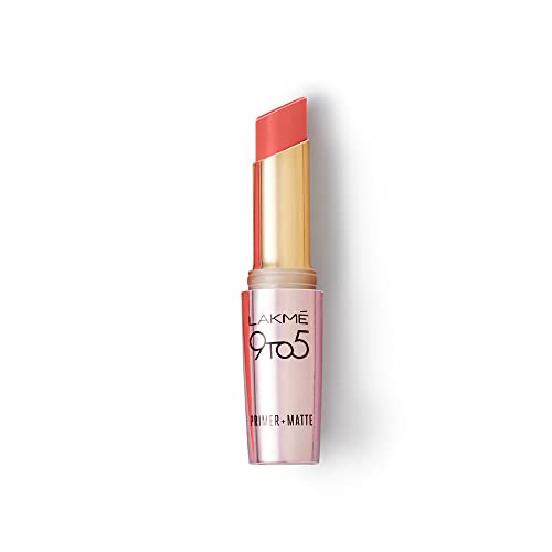 Lakme 9To5 Primer + Matte Lip Color Mr6 Coral Date, 3.6 G