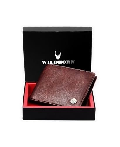 Wildhorn Leather Wallet For Men I Ultra Strong Stitching I 6 Credit Card Slots I 2 Currency Compartments I 1 Coin Pocket