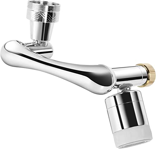 Ucravo Faucet Extender, 1080° Large-Angle Rotating Faucet Extender Aerator, Universal Splash Filter Faucet Aerator For Bathroom & Kitchen Sink With 2 Water Outlet Modes (Pack Of 1)