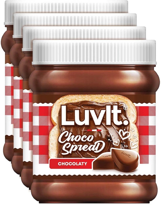 Luvit Luscious Choco Spread | Made With Cocoa | Sandwich | Cake | Milk Shakes 1160 G 1240 G(Pack Of 4)