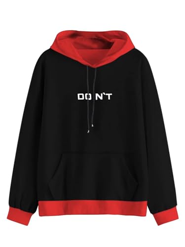 Dagcros Men’S Full Sleeve Printed Hooded T-Shirt (Black)