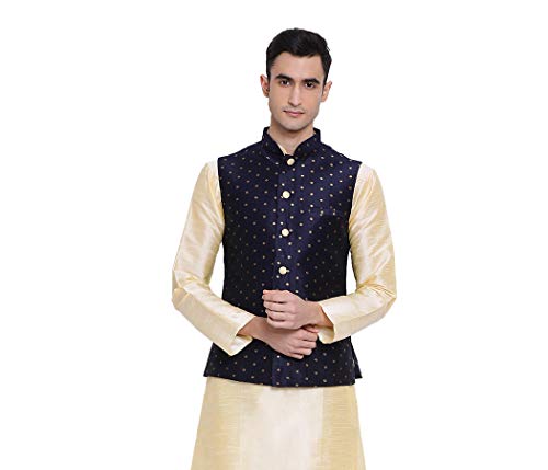 Sanwara Men’S Silk Ethnic Jacket Sy_Jkt_011_Blue_Medium (38)