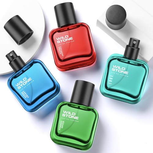 Wild Stone Edge, Forest Spice, Hydra Energy And Ultra Sensual Perfume Combo For Men, Long Lasting Smell | Pack Of 4 (30Ml Each)
