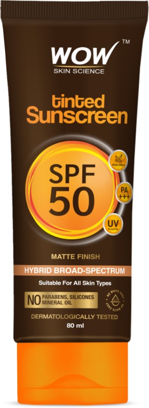 WOW SKIN SCIENCE Tinted Sunscreen – SPF 50 PA+++(80 ml)