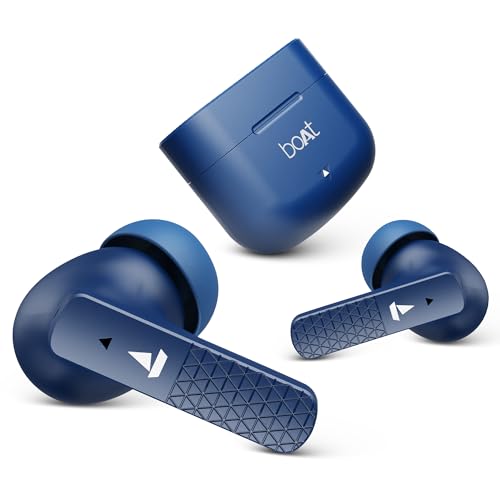 Boat Newly Launched Airdopes 91 Tws Earbuds With 45 Hrs Playtime, Beast™ Mode With 50 Ms Low Latency, Dual Mics With Enx™, Asap™ Charge, Iwp™ Tech, Ipx4 & Bluetooth V5.3(Starry Blue)