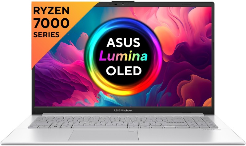 ASUS Vivobook Go 15 OLED (2023) AMD Ryzen 5 Quad Core 7520U – (8 GB/512 GB SSD/Windows 11 Home) E1504FA-LK521WS Thin and Light Laptop(15.6 Inch, Cool Silver, 1.63 Kg, With MS Office)