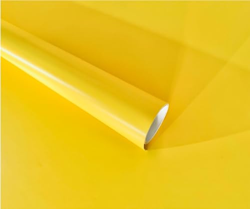 Erato Matte Wallpaper Peel & Stick Vinyl Contact Paper Self Adhesive Removable Wallpaper For Kitchen Cabinet Furniture Countertop Waterproof Wallpaper (24″X120″ Inch, Gold Yellow Matte)