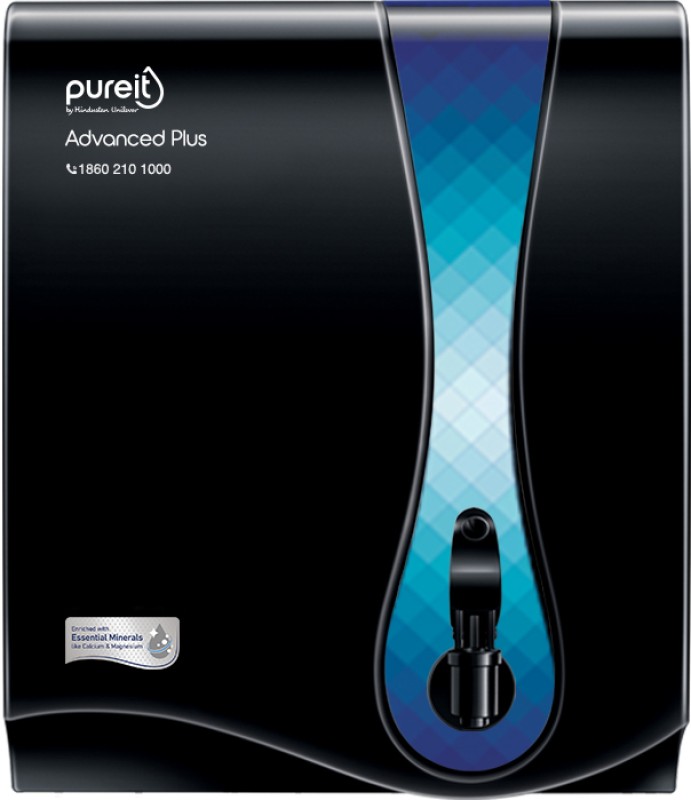 Pureit Advanced Plus RO+MF+MP 7 L RO + MF Water Purifier(Black)