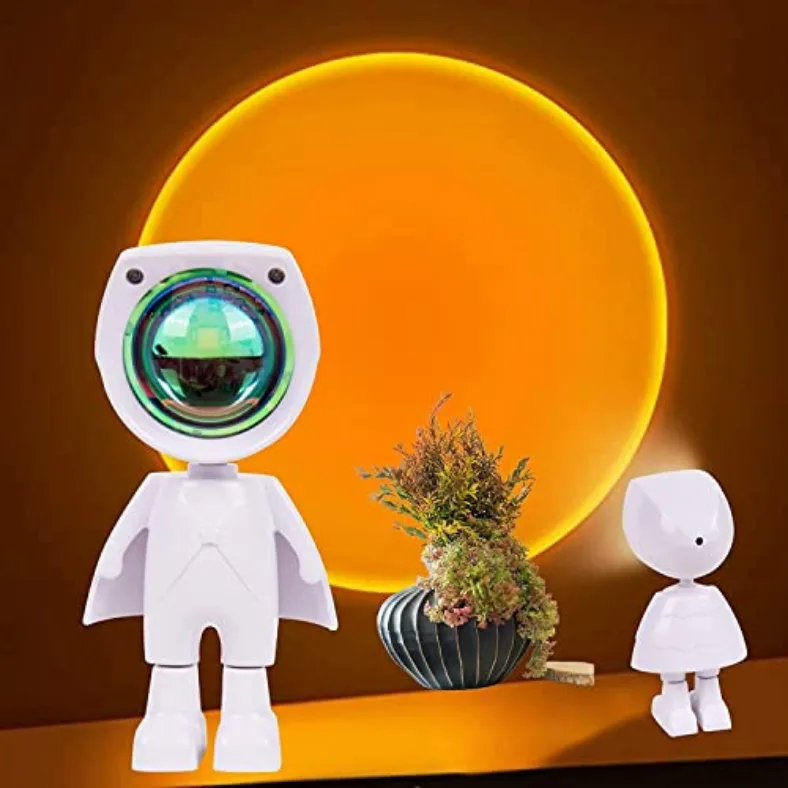 Koshiya Sunset Lamp, Astronaut Lamp, Adjustable Brightness Sunset Light For Room, Sunlight Lamp For Bedroom,Home,Decoration,Party,Photography,Romantic Time