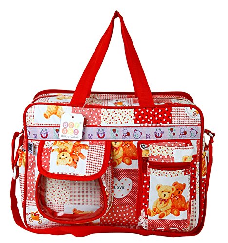 Beybee® Baby Diaper Nappy Changing Baby Diaper Bag/Baby Bag/Mummy Bag/Handbag Mama’S Bag (Diaper Bag) (Red, One Size) (Red)