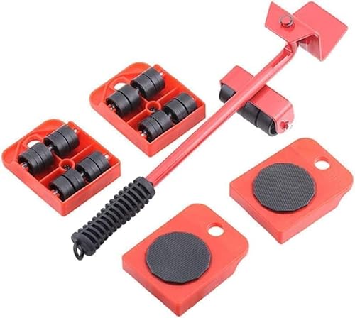 Furniture Lifter/Shifter Tool-4 Pcs 3.9″X3.15″ Furniture Slides Kit, Furniture Move Roller Tools Max Up For 150Kg/331Lbs 360 Degree Rotatable Pads, Easily Redesign And Rearrange-