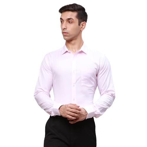 Park Avenue Men’S Twill Slim Fit Shirt (Pmsx17493-R3_Medium Red