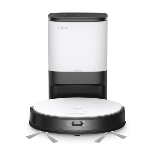 Tp-Link Tapo Rv20 Mop Plus Magslim Lidar + Gyroscope Navigation Robot Vacuum & Mop+ Smart Auto-Empty Dock, 4-Level 2700Pa Suction, Google Assistant & Alexa Compatible | Spotless Cleaning 4-In-1
