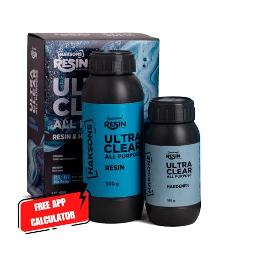 Haksons Ultra Clear All Purpose Epoxy Resin And Hardener | Epoxy Resin Art Kit For Beginners | Non-Toxic Art Resin |Crystal Clear -Non Yellowing | (300 Grams)