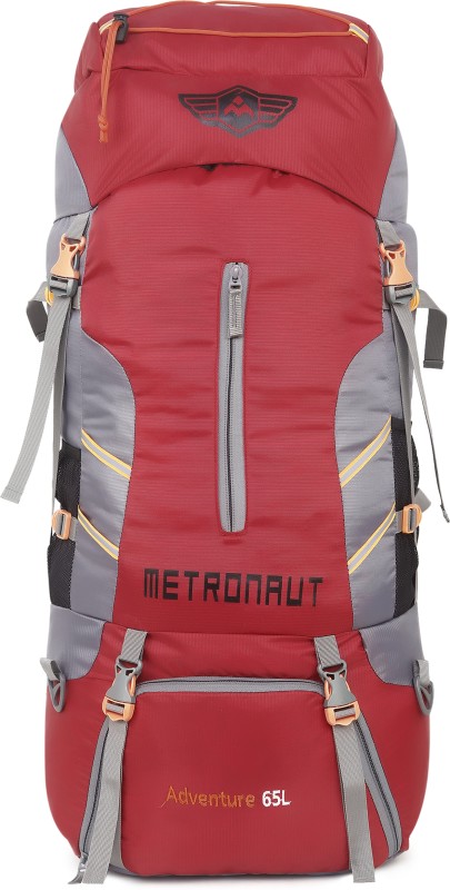 Metronaut Adventure Series Hiking/Camping/Travel Bag With Rain Cover Rucksack – 65 L(Red)