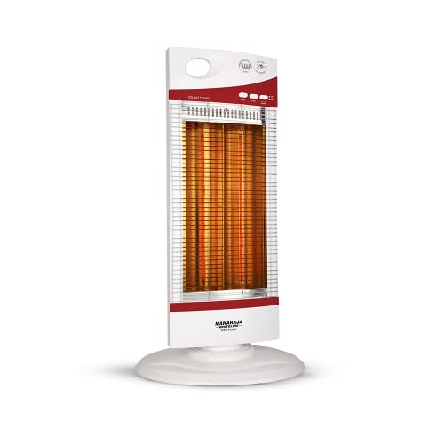 Maharaja Whiteline Omiflux Room Heater, 1000W – Rh-128 (White & Cherry Red)