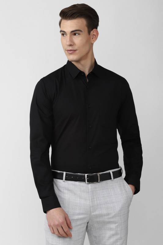 PETER ENGLAND Men Solid Formal Black Shirt
