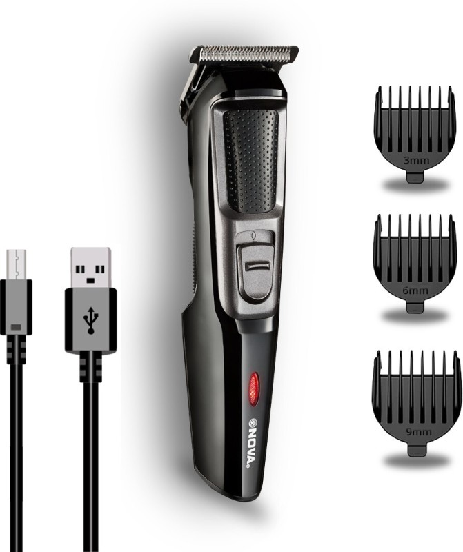 NOVA NHT 1074 USB Trimmer 30 min Runtime 4 Length Settings(Black, Silver)