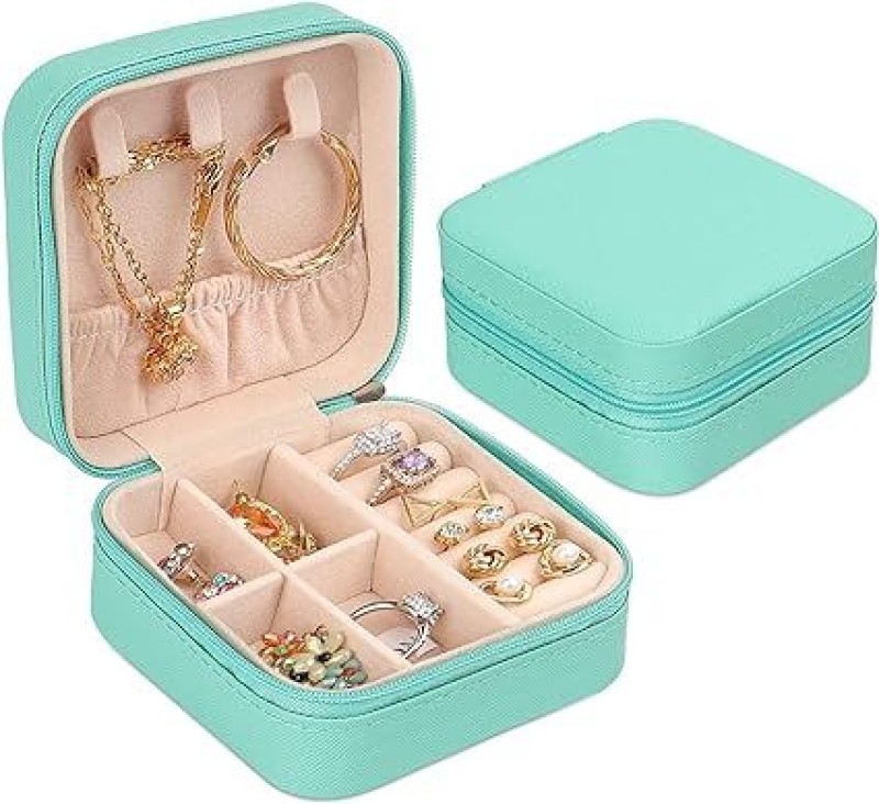 Aryamurti Faux Leather Mini Jewelry Travel Case Makeup Vanity Box Makeup Vanity Box(Multicolor)