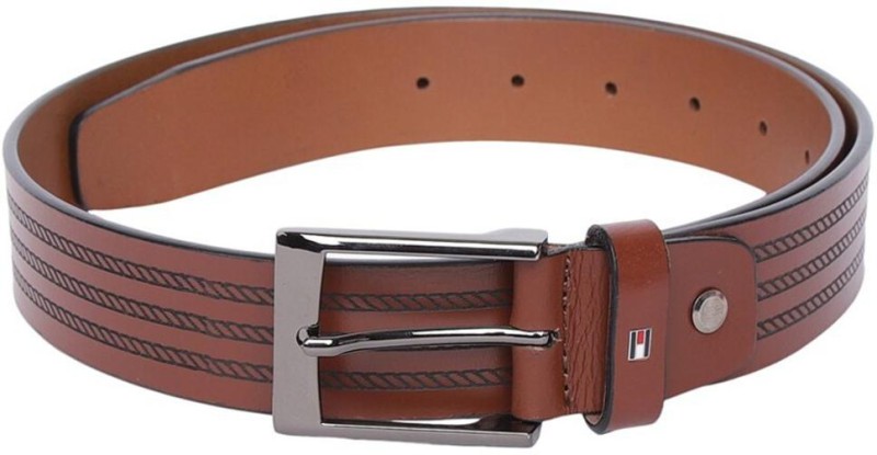 TOMMY HILFIGER Men Casual Brown Genuine Leather Belt