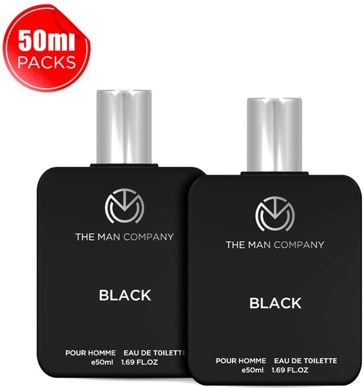 THE MAN COMPANY Black EDT Perfume For Men (Pack of 2, 50ml each) Long Lasting Perfume Body Spray Eau de Toilette – 100 ml(For Men)