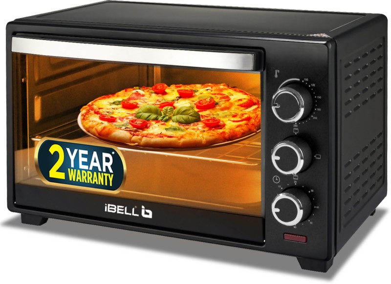 iBELL 19-Litre EO19LG Premium 19 Litre 1600 Watt Electric Oven Toaster Grill with Rotisserie Function. Oven Toaster Grill (OTG)(Black)