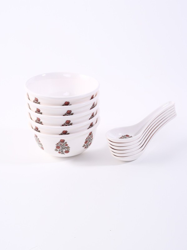 WONDERCHEF Melamine Soup Bowl Venice(Pack of 12, Red)