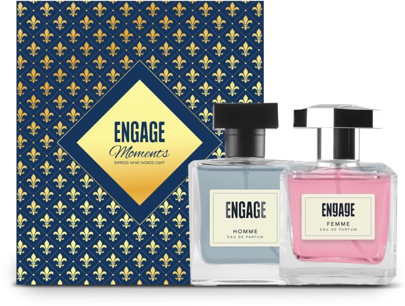 Engage Moments Luxury Perfume Gift Unisex, Fresh & Floral, Pack of 2, Wedding Present Eau de Parfum – 200 ml(For Men & Women)