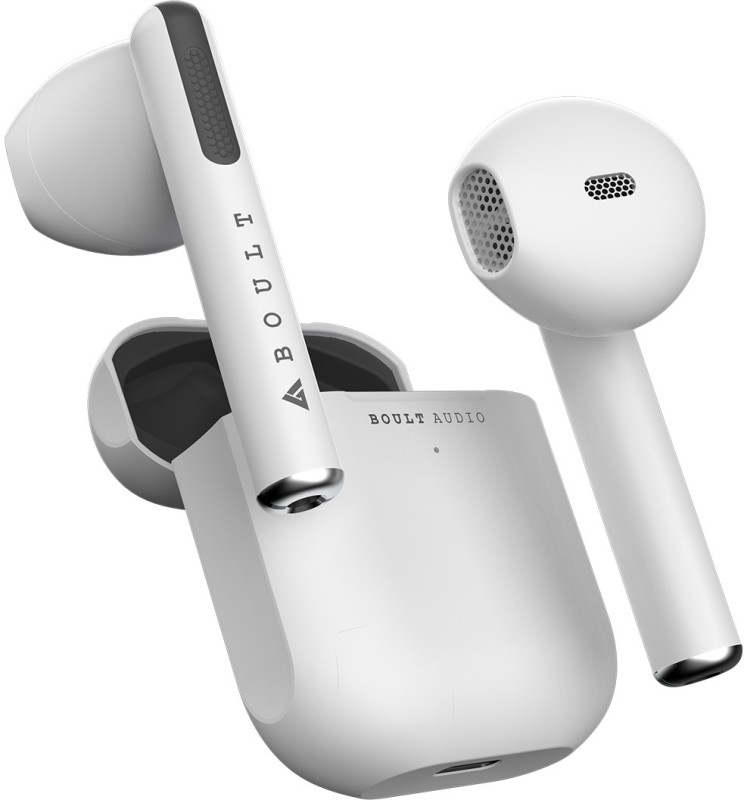 Boult XPods with Mega 13mm Drivers, 20H Battery, Fast Charge & Pairing, Made In India Bluetooth Headset(White, True Wireless)