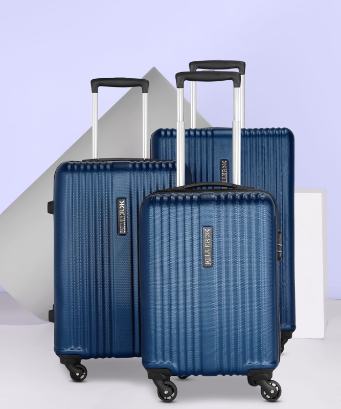 KILLER STRING- Dark Blue- Combo Set (28″+24″+20″) Cabin & Check-in Set 4 Wheels – 28 inch