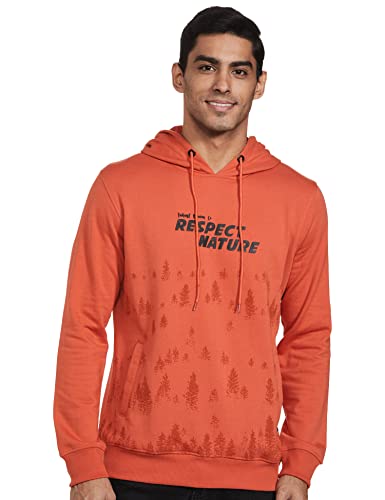 Amazon Brand – Inkast Men’S Hoodie Sweatshirt (In-A22-Sw-04_Brick Orange,Nature_2Xl)