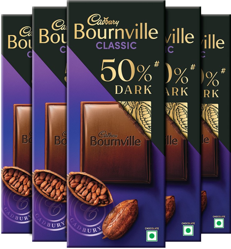 Cadbury Bournville 50% Cocoa Dark Chocolate Bars(5 x 80 g)