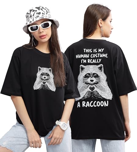 Kyda® Women’S 100% Pure Cotton Oversized Drop Shoulder Premium Front & Back Printed T-Shirt For Summer