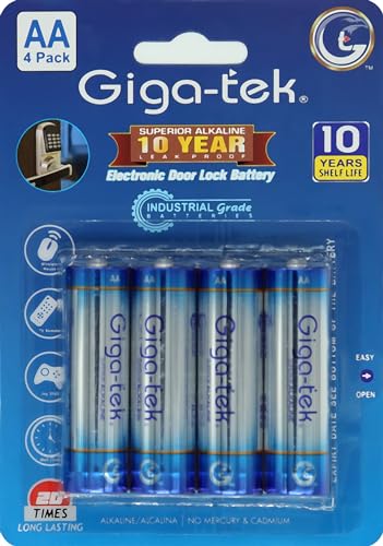 Giga-Tek :: Electronic Door Lock : Aa Alkaline Batteries – Pack Of 4