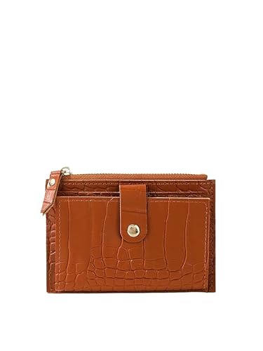 Fargo Croco Embossed Leather Clutch (Tan)