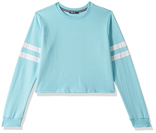 Newport Women’s Polyester Hooded and Crew Neck Regular Fit Sweatshirt(NPWWPSS20002B01_LT. Blue_X_Small)
