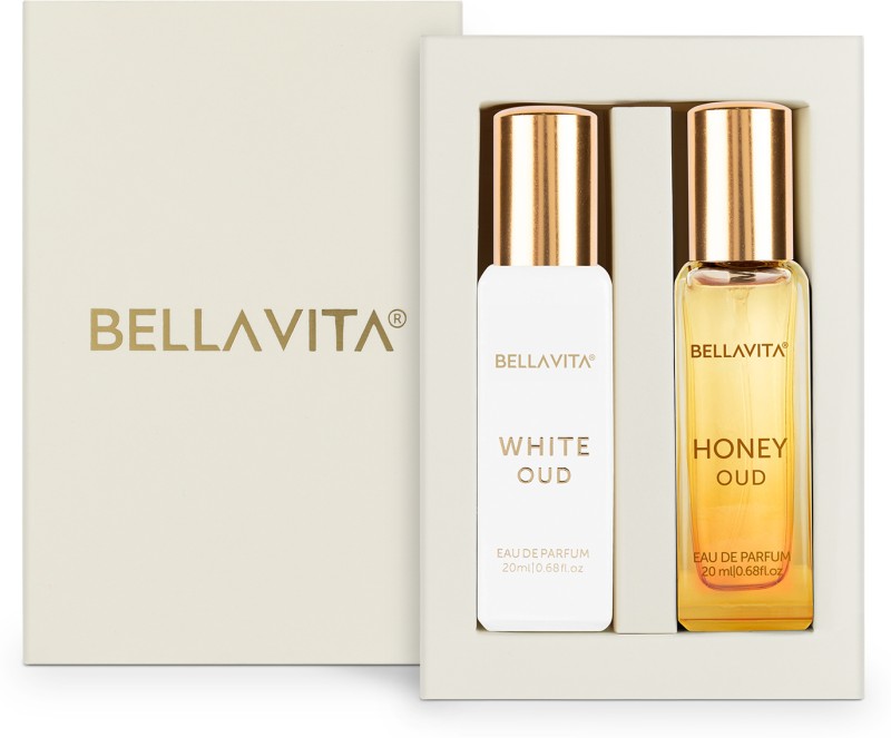 Bellavita WHITE OUD perfume & HONEY OUD perfume combo|2X20ML|With Citrus & Woody Notes| Eau de Parfum – 40 ml(For Men & Women)